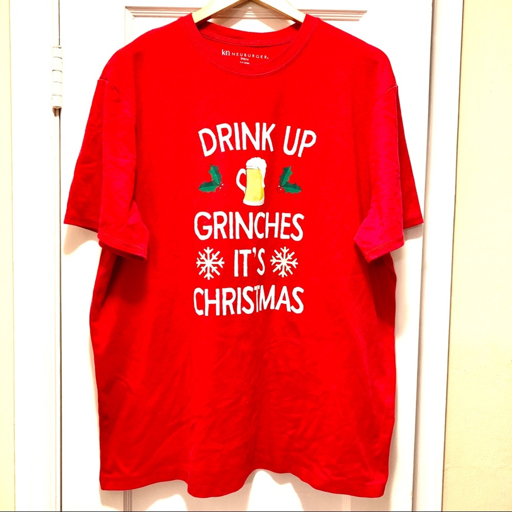 Neurburger drink up grinches Christmas t-shirt XL